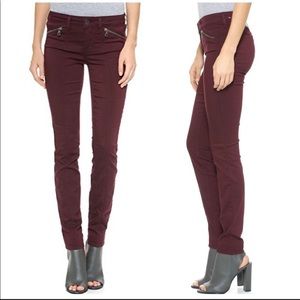 Vince Riley Moto Skinny Pants Shiraz Size 25